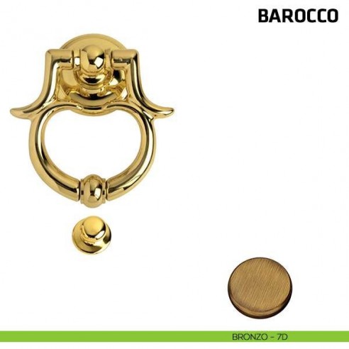 Battente per porta Barocco Comit misura 120x100 mm bronzo