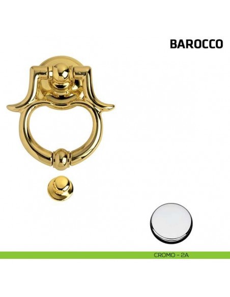 Battente per porta Barocco Comit misura 150x120 mm cromo lucido