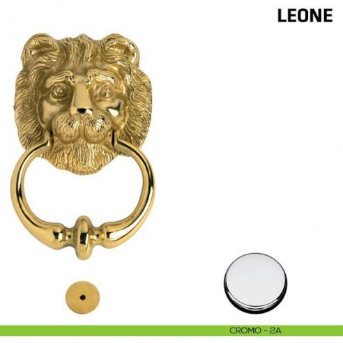Battente per porta Leone Comit misura 180x120 mm cromo lucido