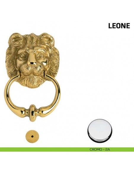 Battente per porta Leone Comit misura 180x120 mm cromo lucido