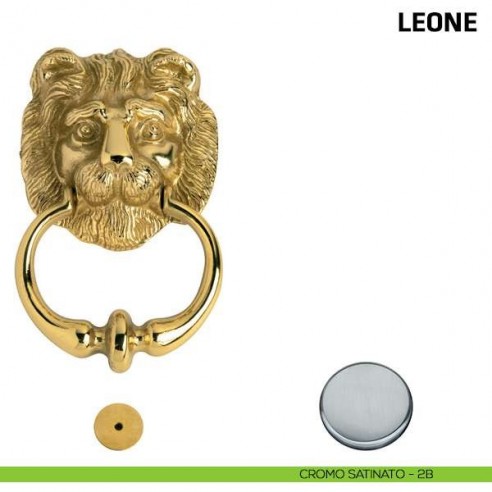 Battente per porta Leone Comit misura 180x120 mm cromo satinato