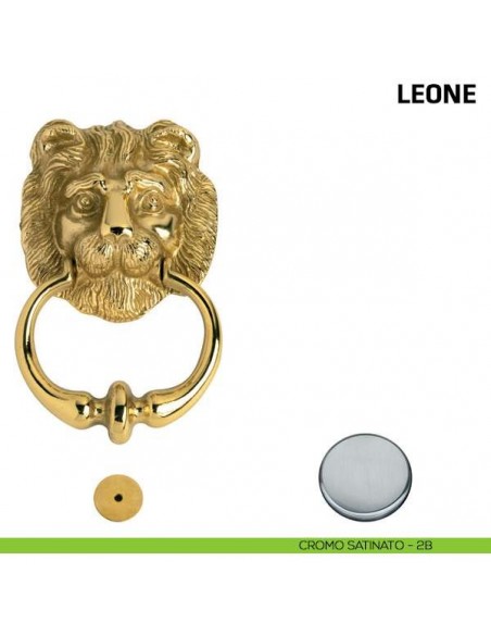 Battente per porta Leone Comit misura 180x120 mm cromo satinato