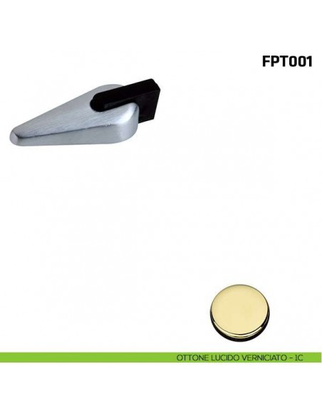 Fermaporta a pavimento FPT001 Comit ottone lucido verniciato