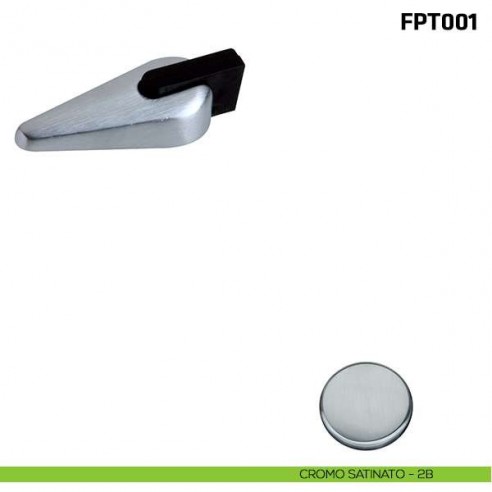 Fermaporta a pavimento FPT001 Comit cromo satinato