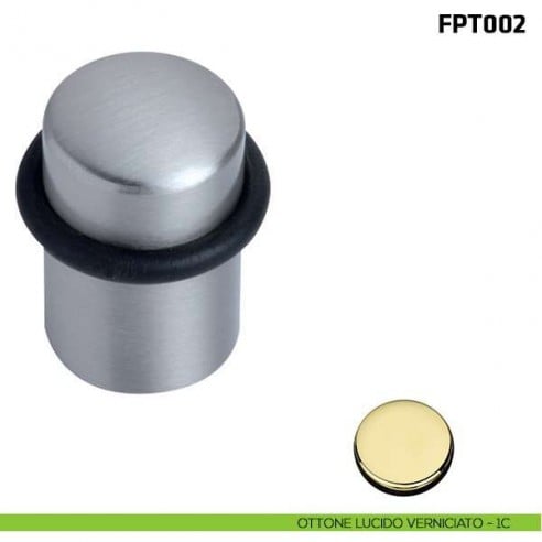 Fermaporta a pavimento FPT002 Comit ottone lucido verniciato