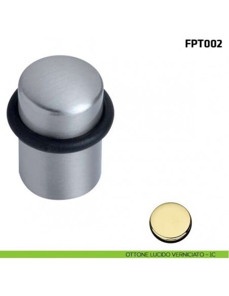 Fermaporta a pavimento FPT002 Comit ottone lucido verniciato