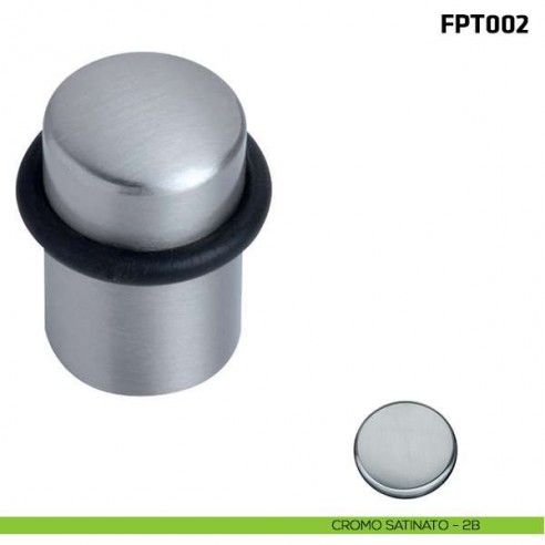 Fermaporta a pavimento FPT002 Comit cromo satinato