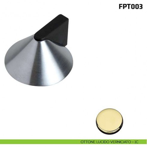 Fermaporta a pavimento FPT003 Comit ottone lucido verniciato