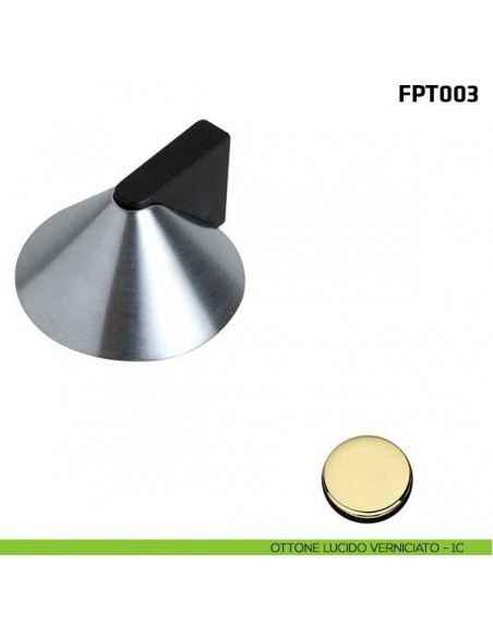 Fermaporta a pavimento FPT003 Comit ottone lucido verniciato