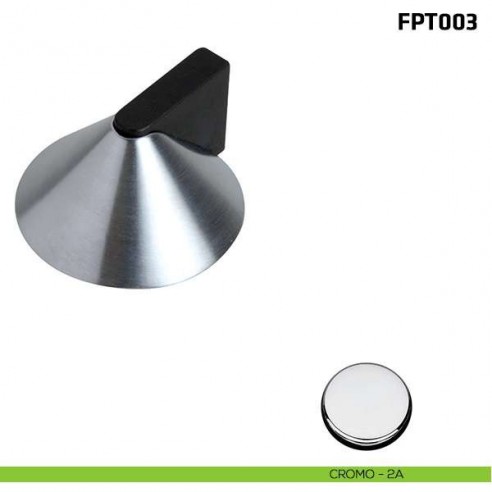 Fermaporta a pavimento FPT003 Comit cromo lucido