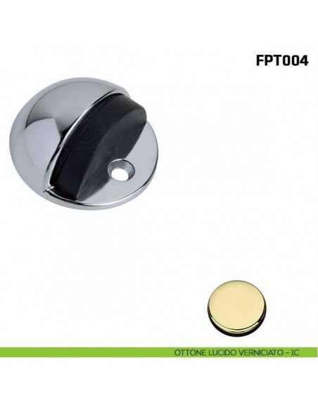 Fermaporta a pavimento FPT004 Comit ottone lucido verniciato