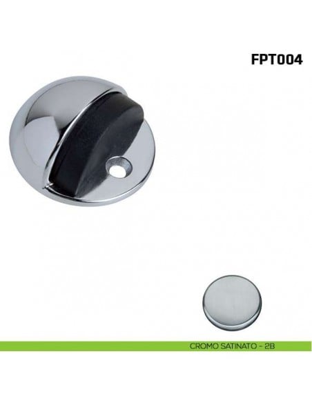 Fermaporta a pavimento FPT004 Comit cromo satinato