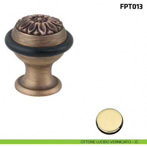 Fermaporta a pavimento FPT013 Comit ottone lucido verniciato