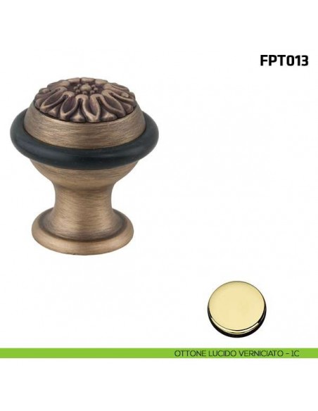 Fermaporta a pavimento FPT013 Comit ottone lucido verniciato