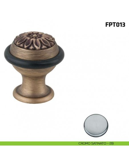 Fermaporta a pavimento FPT013 Comit cromo satinato