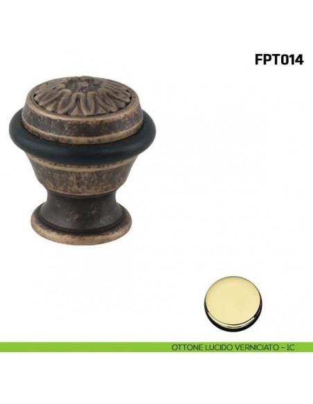 Fermaporta a pavimento FPT014 Comit ottone lucido verniciato