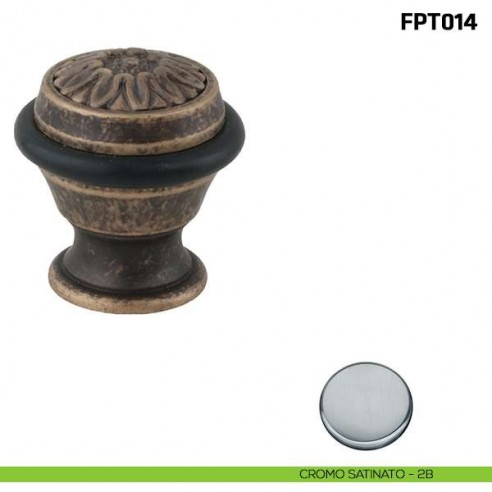 Fermaporta a pavimento FPT014 Comit cromo satinato