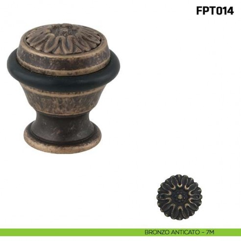Fermaporta a pavimento FPT014 Comit bronzo anticato