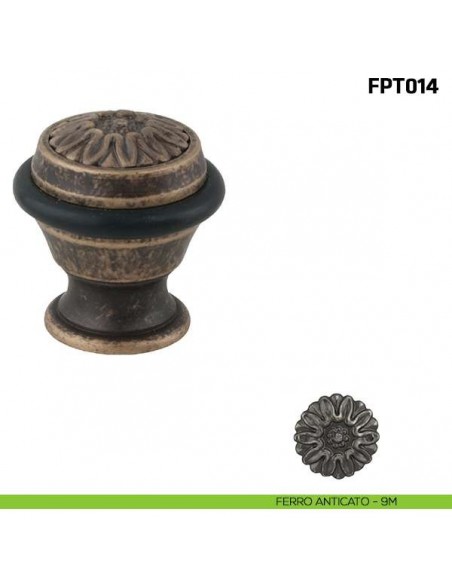 Fermaporta a pavimento FPT014 Comit ferro anticato