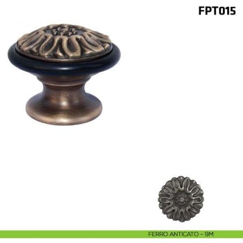 Fermaporta a pavimento FPT015 Comit ferro anticato