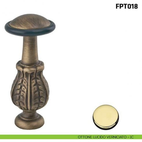 Fermaporta a pavimento FPT018 Comit ottone lucido verniciato