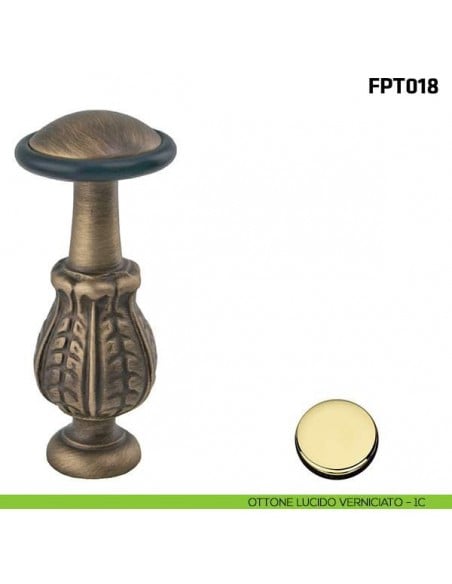 Fermaporta a pavimento FPT018 Comit ottone lucido verniciato