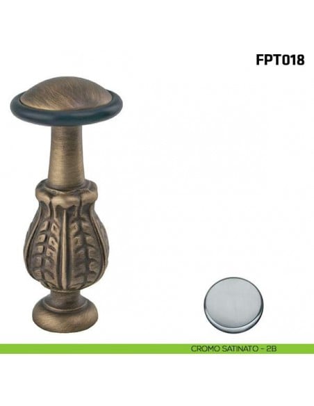 Fermaporta a pavimento FPT018 Comit cromo satinato