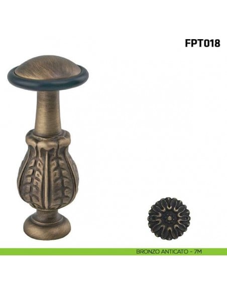 Fermaporta a pavimento FPT018 Comit bronzo anticato