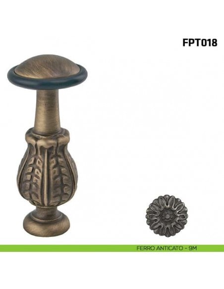 Fermaporta a pavimento FPT018 Comit ferro anticato
