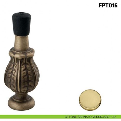 Fermaporta a parete FPT016 Comit diametro 9 mm ottone satinato verniciato