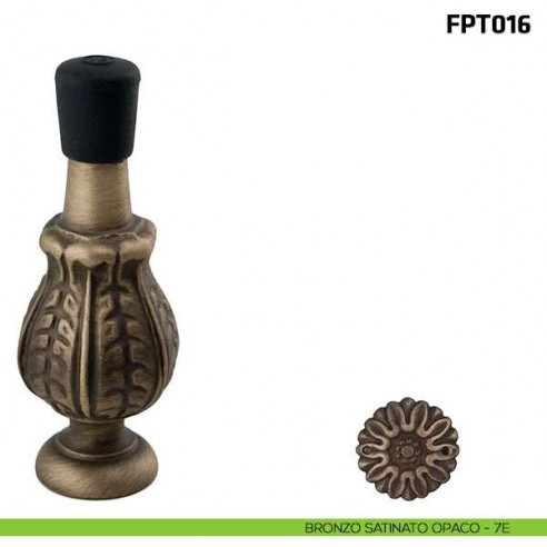 Fermaporta a parete FPT016 Comit diametro 9 mm bronzo satinato opaco