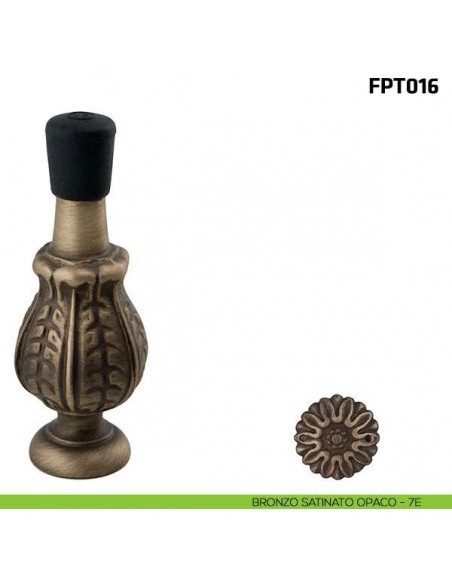 Fermaporta a parete FPT016 Comit diametro 9 mm bronzo satinato opaco