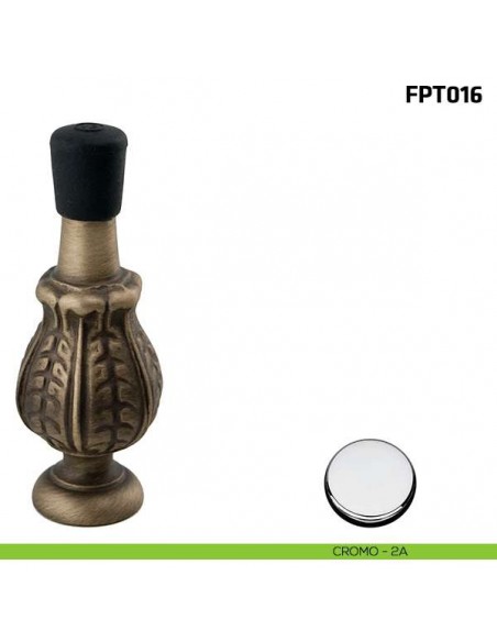 Fermaporta a parete FPT016 Comit diametro 9 mm cromo lucido