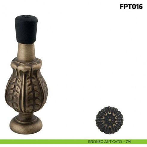Fermaporta a parete FPT016 Comit diametro 9 mm bronzo anticato