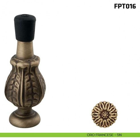 Fermaporta a parete FPT016 Comit diametro 9 mm oro francese