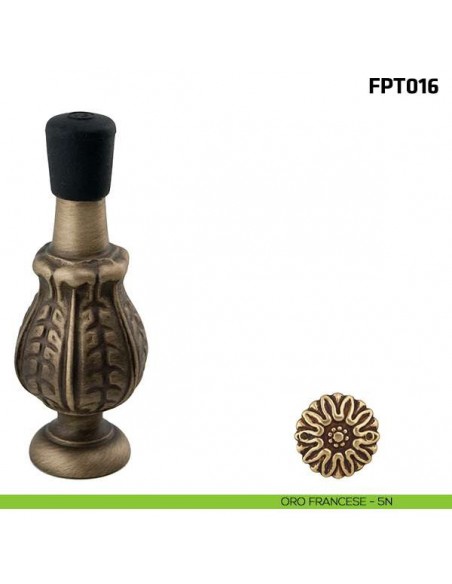 Fermaporta a parete FPT016 Comit diametro 9 mm oro francese