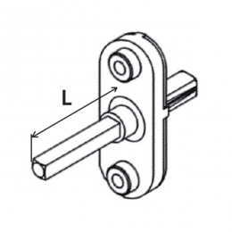 Movimento DK in metallo per maniglia finestra Comit con bussole 7x42 mm
