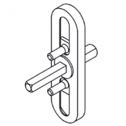 Movimento GRATZ con perni + Q.7 per maniglia finestra cremonese Comit