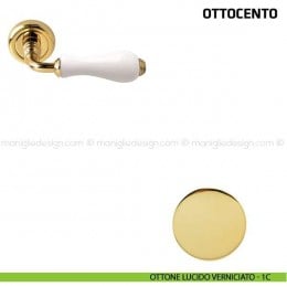 Maniglia per porta Ottocento Comit porcellana bianca 2