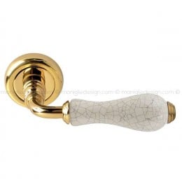 Maniglia per porta Ottocento Comit porcellana avorio cracklè