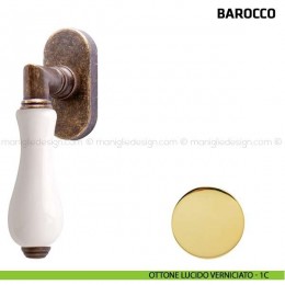 Maniglia per finestra martellina DK Barocco Comit porcellana bianca 2