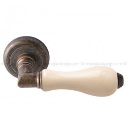 Maniglia per porta Barocco Comit porcellana avorio