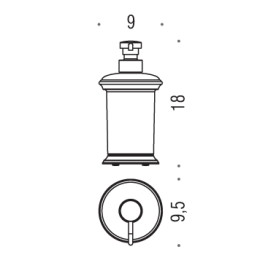 Spandisapone (L 0,25) d'appoggio Colombo Design serie Positano 2