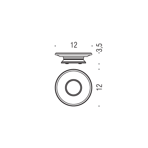 Porta sapone d'appoggio Colombo Design serie Positano disegno