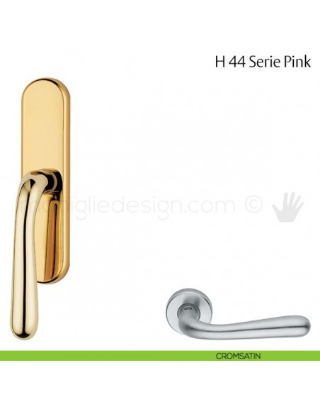 Maniglia per finestra cremonese H 44 Pink VCasa Valli & Valli cromsatin