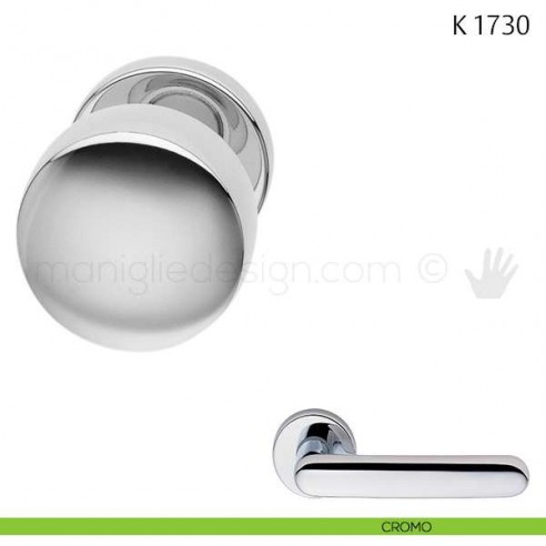 Pomolo per porta K 1730 girevole Valli & Valli cromo