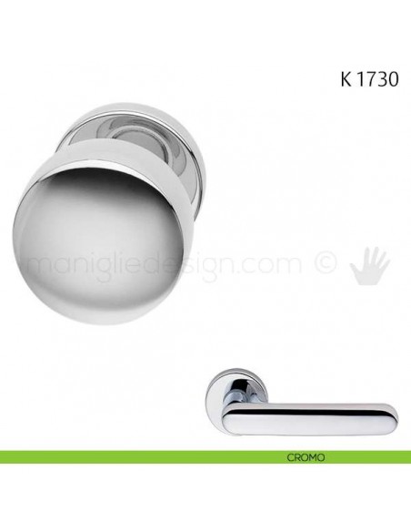 Pomolo per porta K 1730 girevole Valli & Valli cromo