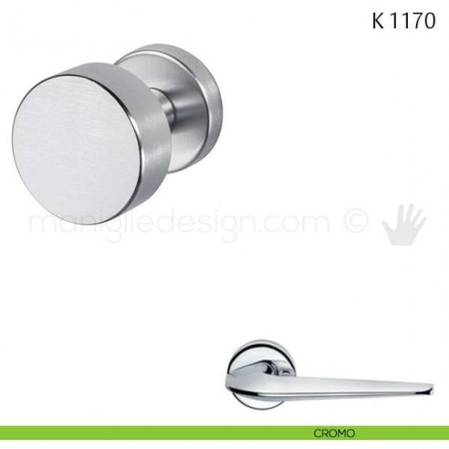 Pomolo per porta K 1170 girevole Valli & Valli cromo