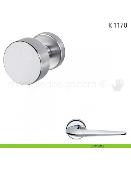 Pomolo per porta K 1170 girevole Valli & Valli cromo