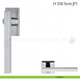 Maniglia per finestra martellina DK H 358 JP1 Fusital con rosetta fine 2